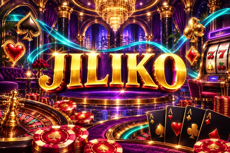 jiliko brand artwork in a gold and jewel casino scene — original concept illustration