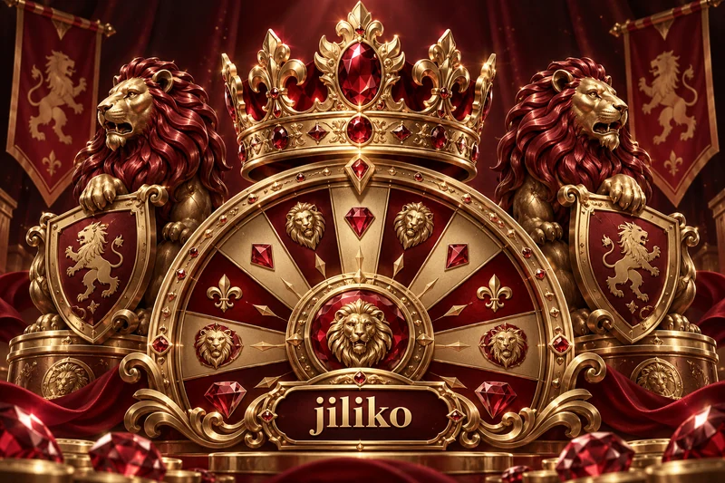 jiliko — orihinal na jackpot casino game concept art sa garnet red and champagne
