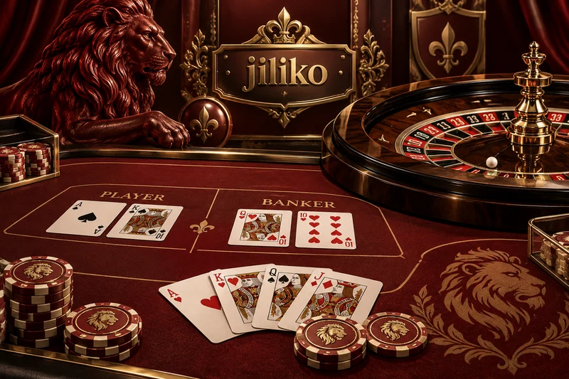 jiliko — orihinal na live casino game concept art sa garnet red and champagne